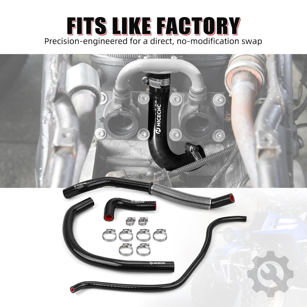 NICECNC ATV Motorcycle Cooling Hose Silicone Radiator For Yamaha Banshee 350 YFZ350 1987-2006 160℃ Heat OEM 2GU-12482-00-00