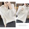 Women's Polo Collar Sweater  Autumn Winter Thick Woolen SweaterSolid Color Pullover Wool Knitwear