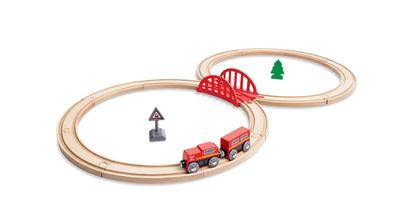 Hape (Hape) Kururin Figure-8 Rail Set, 86.1 X 6 X 44.7 Cm, Wooden, Pretend Play Toy, Ages 3 and Up, E3793
