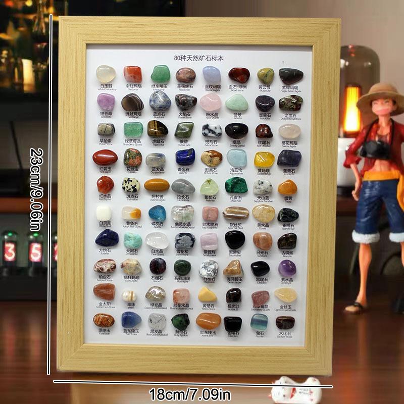 80 Kinds Of Natural Mineral Ores Specimens: Crystal, Agate, Fluorite, Etc. For Home Decoration Gifts For Relatives And Friends