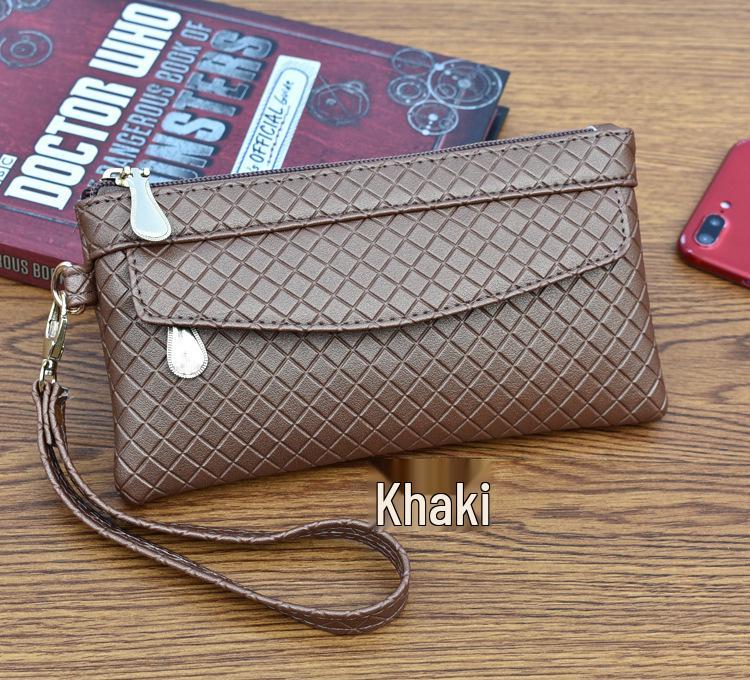 Women’s Embossed Plaid Clutch: Stylish Korean-Inspired Small Bag for Grocery Shopping