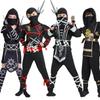 Halloween Child Ninja Kids Cosplay Costume for Boys Girls Samurai Costumes KungFu Dragon Ninjago Jumpsuit With Trident Outfits