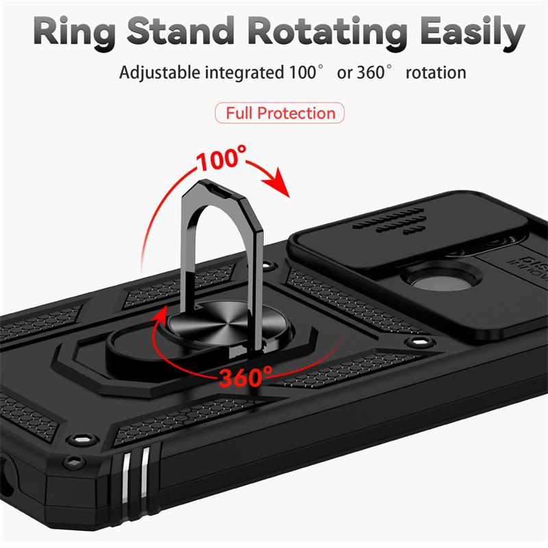 For OPPO Realme C11 C12 C15 Case Shockproof Armor Slide Lens Protect Phone Case For Realme C21Y C 21y C21 Y 25Y Stand Back Cover