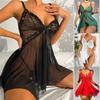 Women's Sleepwear Spaghetti Strap Dress Transparent Sexy Nightgowns Lace Pajamas Sexy Set Lingerie