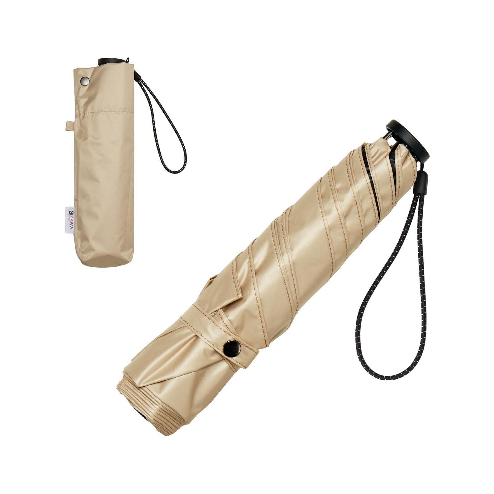 

KIZAWA Carbon Fiber UV Light Folding Full Light Heat Level 5 Water Suitable for Men and Perfect for Rain or Day 5 Ribs Ultra-Lightweight Parasol,