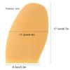 Leather Shoes Outsoles Rubber Anti Slip Forefoot Sole Flat Shoes Repair Half Sole Pad (Yellow)