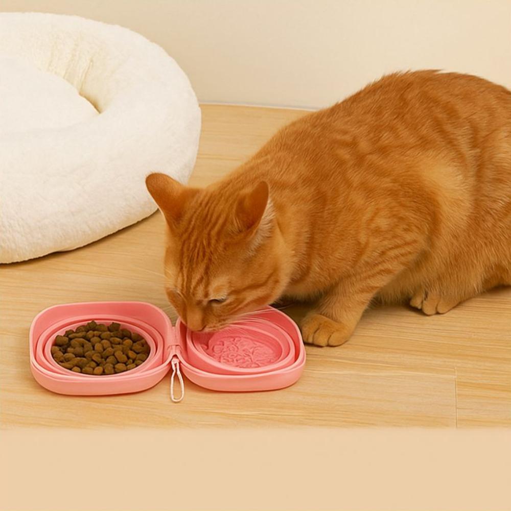 Collapsible Dog Water Food Bowl Integrated Type Pet Outdoor Drinking Bowl  Travel