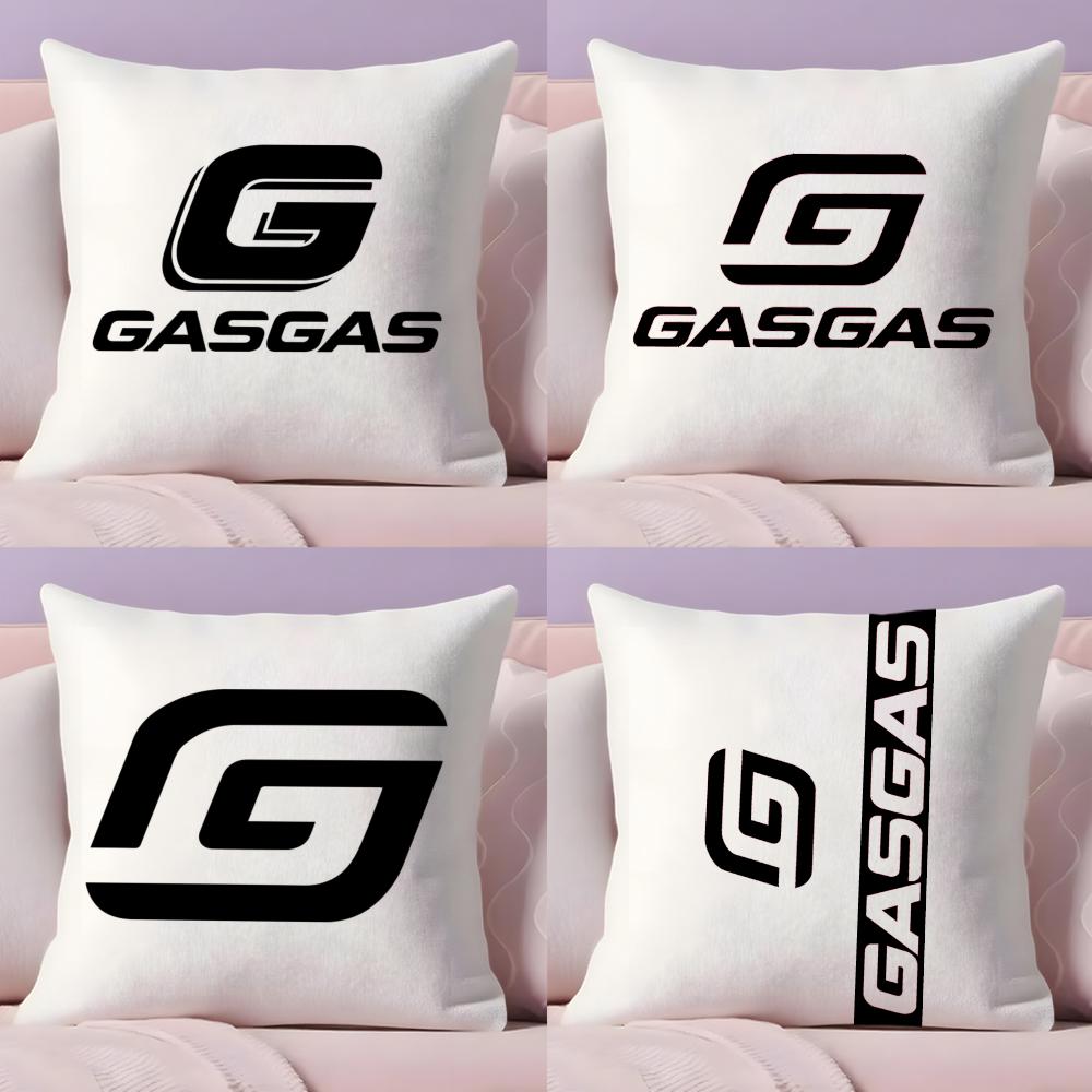 Motorcycle G-Gasgas Cushion Cover Plush Fabric Soft Double-Sided Printed Invisible Zipper Sofa Pillow Case Home Decor