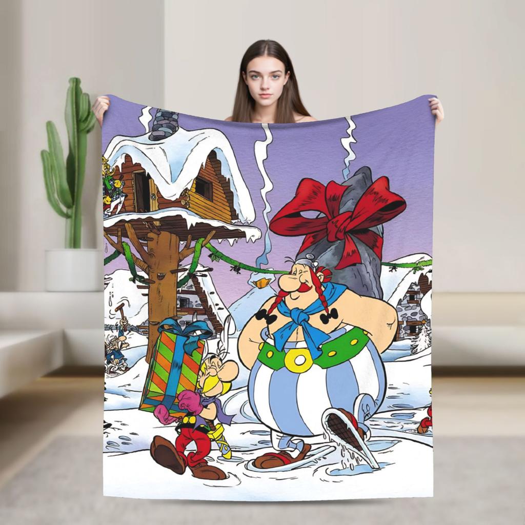 Asterix And Obelix Blanket Quality Super Soft Throw Blanket Winter Picnic Home Decor Fashion Bedspread