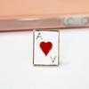 4PCS Cuteness Brooch Poker Card Theme Lovely Pin Stylish Party Badge Alloy Texture for Party Dress Up and Present Giving