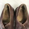 Italien Vintage Hawkins Mackay U-Tip Genarbtes Leder Schuhe 41 26-26.5cm Braun(GEBRAUCHT)