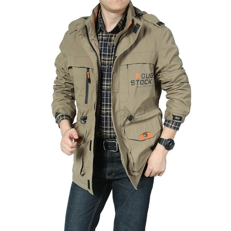 

Мужская куртка для людей среднего и пожилого возраста, свободная куртка большого размера, осенняя и зимняя куртка для активного отдыха, куртка, куртка M