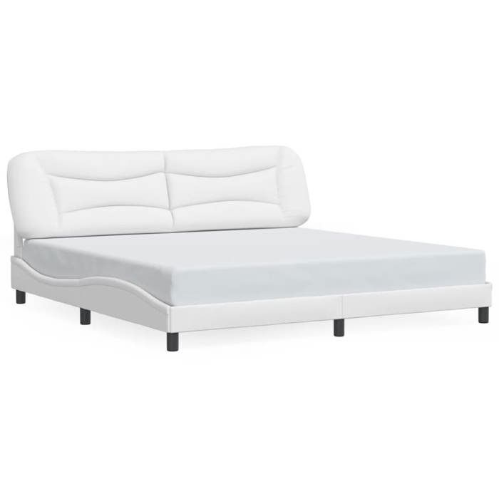 VidaXL Cadre de Lit avec Tête de Lit, Lit Rembourré, Sommier à Lattes, Lit Double, Lit Adulte de Chambre à Coucher 3208024