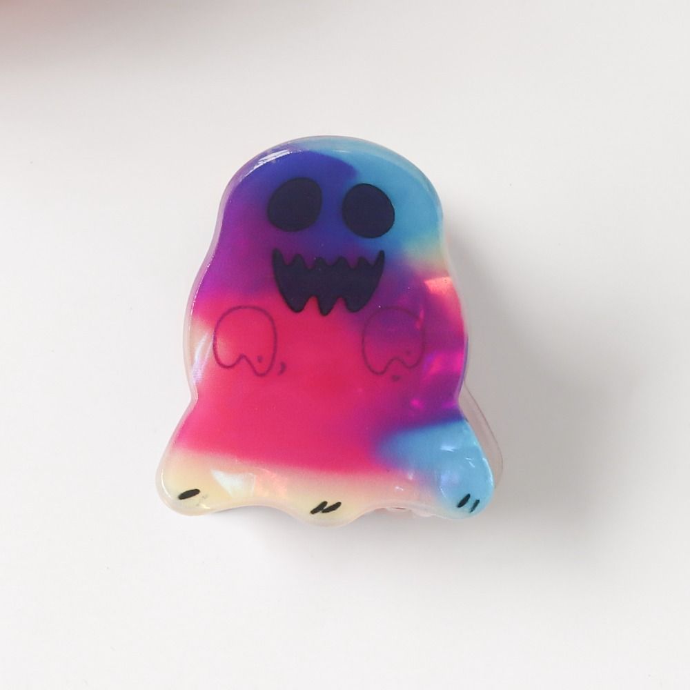 Colorful Ghost Grab Clip Pvc Spooky Hair Claw Fashion Halloween Grab Clip  Kids
