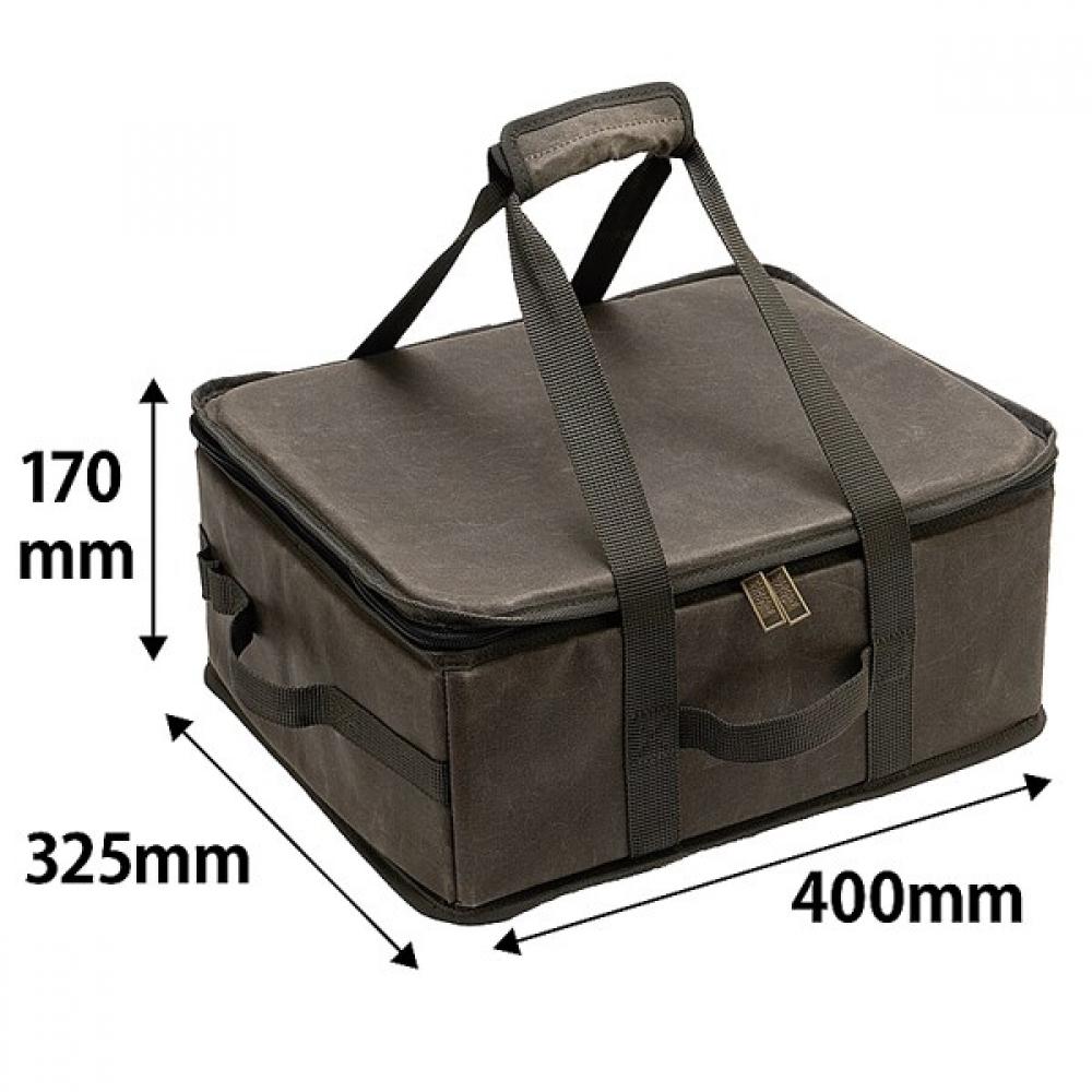 Captain Stag Ul 2074 [outdoor Tool Bag  Cotton Canvas Gear Box Bag With Mesh Pocket  Divider  Olive]