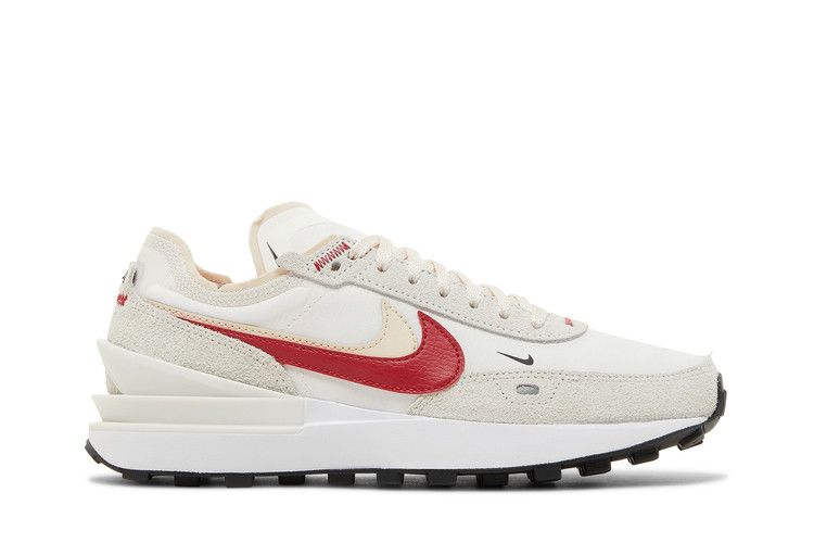 Nike Waffle One SE Sail Pearl White Black Gym Red (Women's) Sneakers