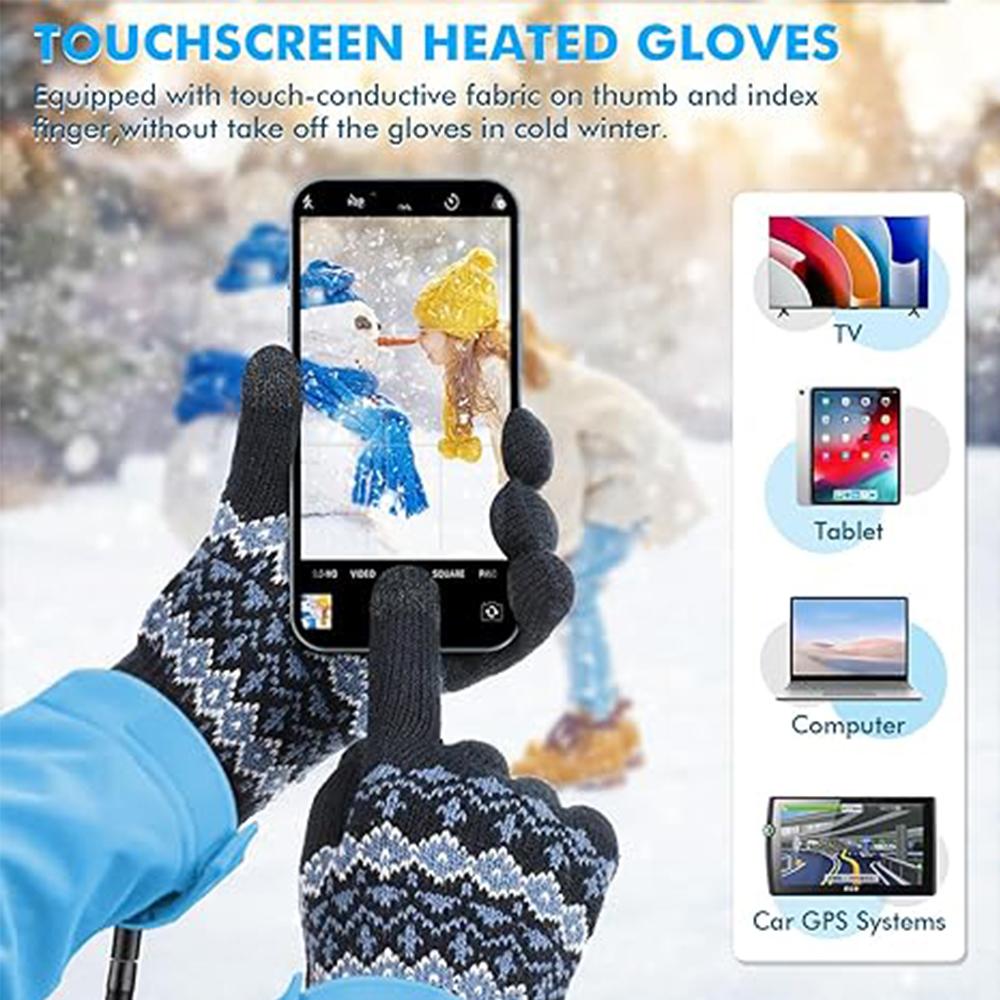 Usb Heated Gloves Washable Touchscreen Warmer Gloves For Indoor &Outdoor 12X18Cm