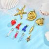 Sommer Strand Boho Halskette für Damen, Seestern Muschel DIY Anhänger Halskette, Blasenverschluss Edelstahl Schmuck Geschenk