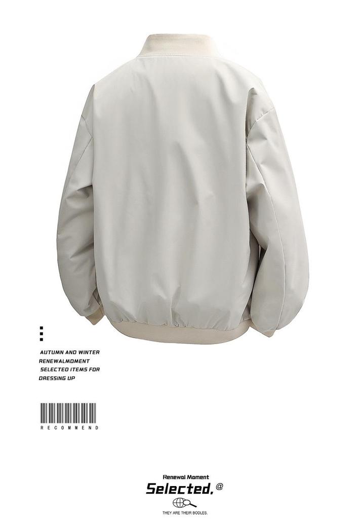 2025 Spring Three-Color Baseball Collar Windbreaker - Trendy Casual American Style