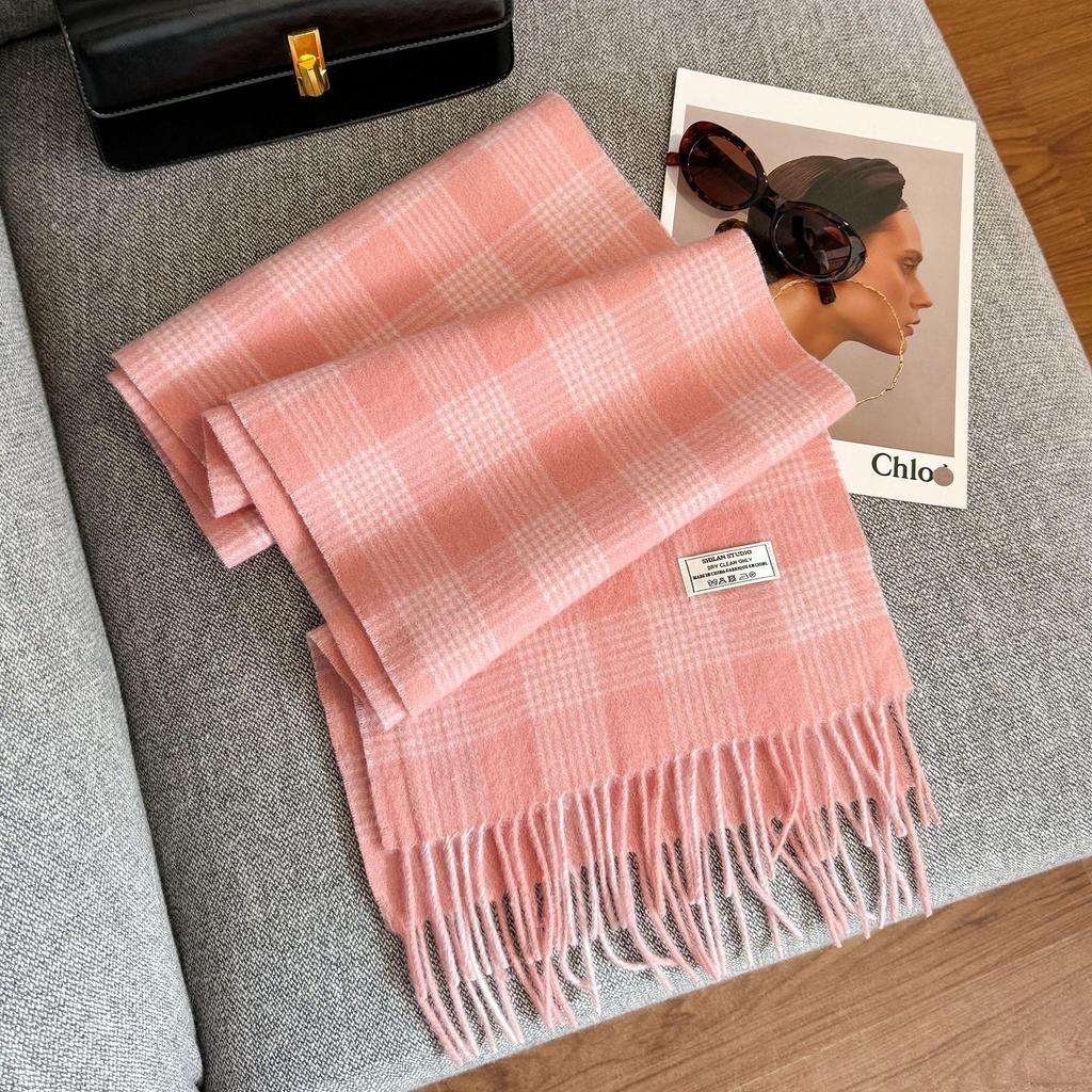 2025 Unisex 100% Wool Scarf: Versatile and Warm for Autumn & Winter