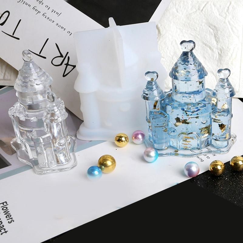 Exquisite Castle Resin Molds Epoxy Casting Fairy Land Mold Silicone Soap Jewerly Making Mould DIY Art Craft Home Decor