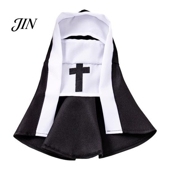 Pet Halloween Costume Cat Nun Costume, Cute Outfit, Cosplay Clothes, Comfortable Fun Party Outfit for Small Medium Dogs Cats Easy
