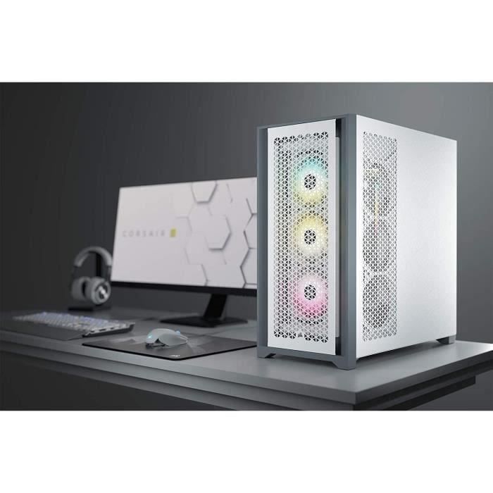 Boîtier PC - CORSAIR - CC-9011211-WW - ATX 5000D AIRFLOW - Moyen-tour en verre trempé - Blanc