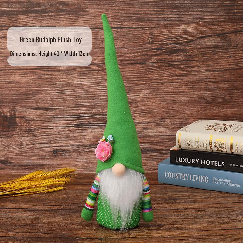 Valentine s & Mother s Day Faceless Doll: Spring Rudolph Gnome Ornament for Mom зелёный