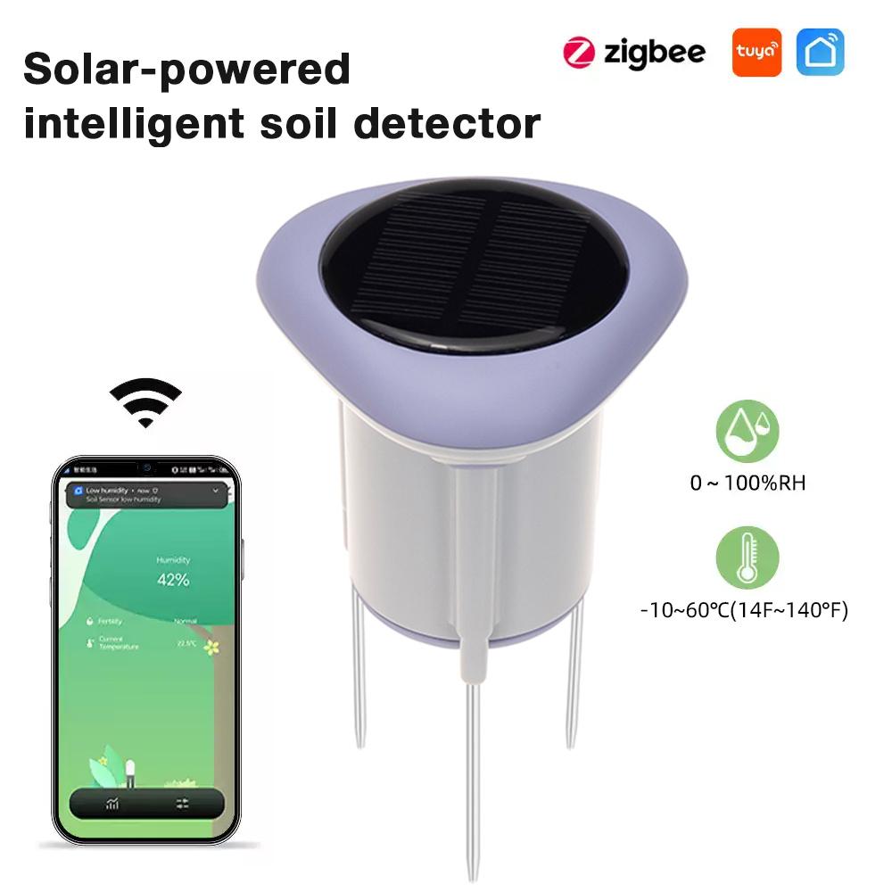 Soil Temperature Humidity Meter Tuya Smart Zigbee Wireless Soil Tester APP Control Soil Thermometer for Gardening Irrigation