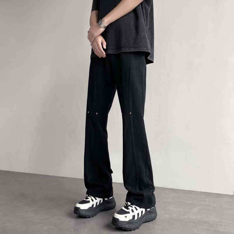 JYL Men s Jeans White Summer American High Street Vibe Slim Bootcut Denim L амарантовый