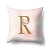 Polyester Pillowcase Home Fantasy Watercolor Print Pillowcase 26 English Letter Cushion Cover