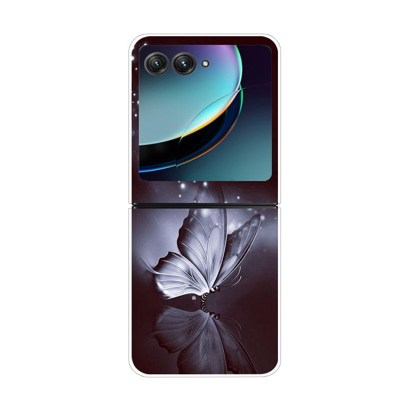 Dla Motorola Razr 40 50 Ultra 5G Przezroczyste Etui Razr40 Razr4 Twardy PC Przezroczysty Tylny Pokrowiec na Telefon Dla Motorola Razr+ Etui