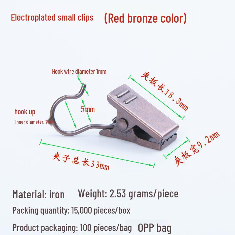 Heavy-Duty Stainless Steel Curtain Clip Hooks
