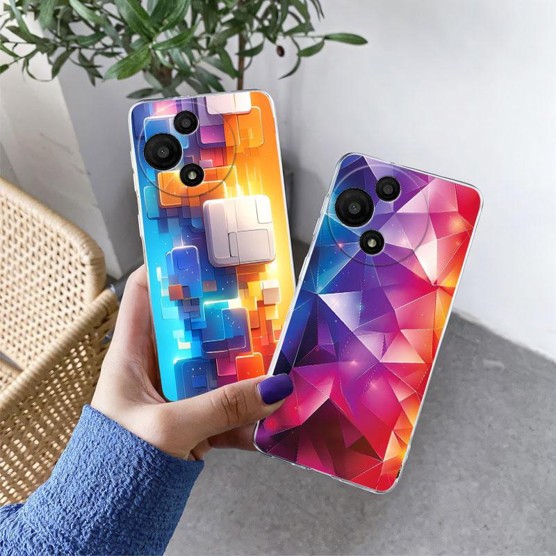 For TCL 60R 5G T519H 2025 Case Flower Marble Phone Case For TCL 60 SE 605 T517H Funda Transparent Soft Silicone Protect Cover