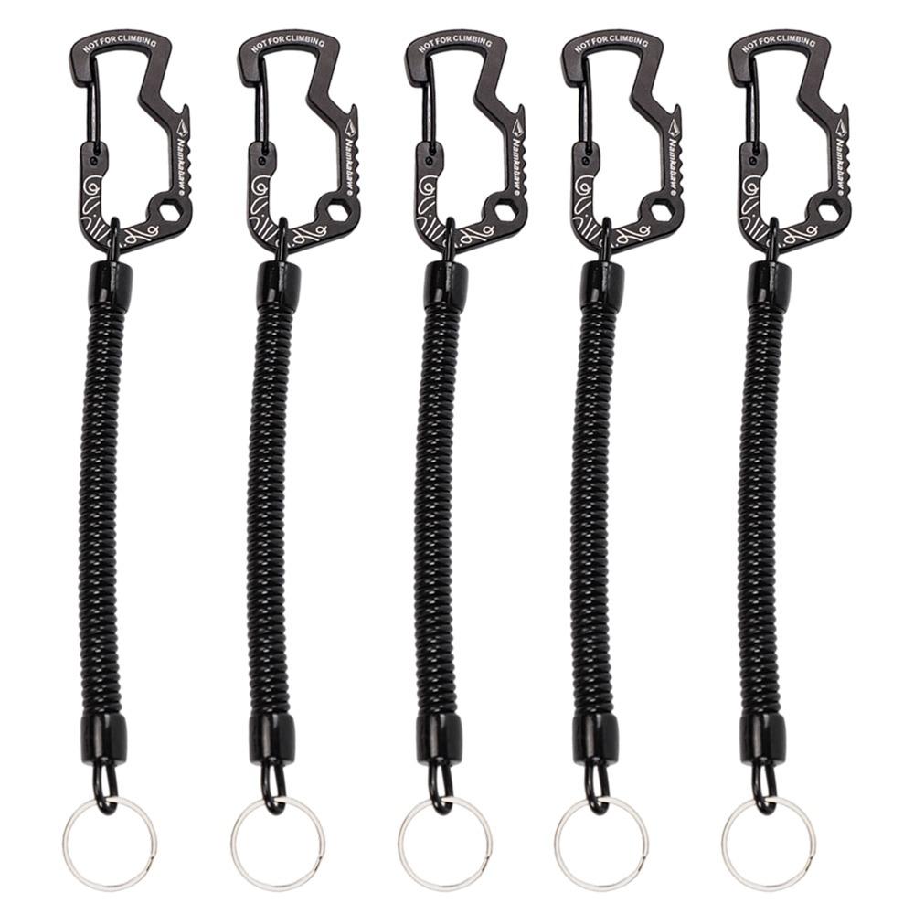 1/2/5pcs Anti-lost Outdoor Retractable Spring Elastic Rope Fishing Lanyards  for Camping Hiking