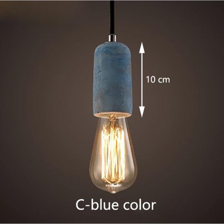 3 style kolorowe krótkie Loft Nordic Cement wisiorek światła nowoczesna lampa led E27 110 V przewód restauracja!