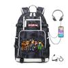 Cartoon Game Merchandise With Usb Hiking Bag College Students Outdoor Travel Large Capacity Backpack Bag