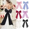 43 x 24 Inches Large Bow Themed Party Decorations Giant Pink Bow Decor Satin Ribbon, Contains Felt Big Pink Bow Wall Decor
