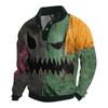 Men's Halloween Printed Corduroy Button Shirt
