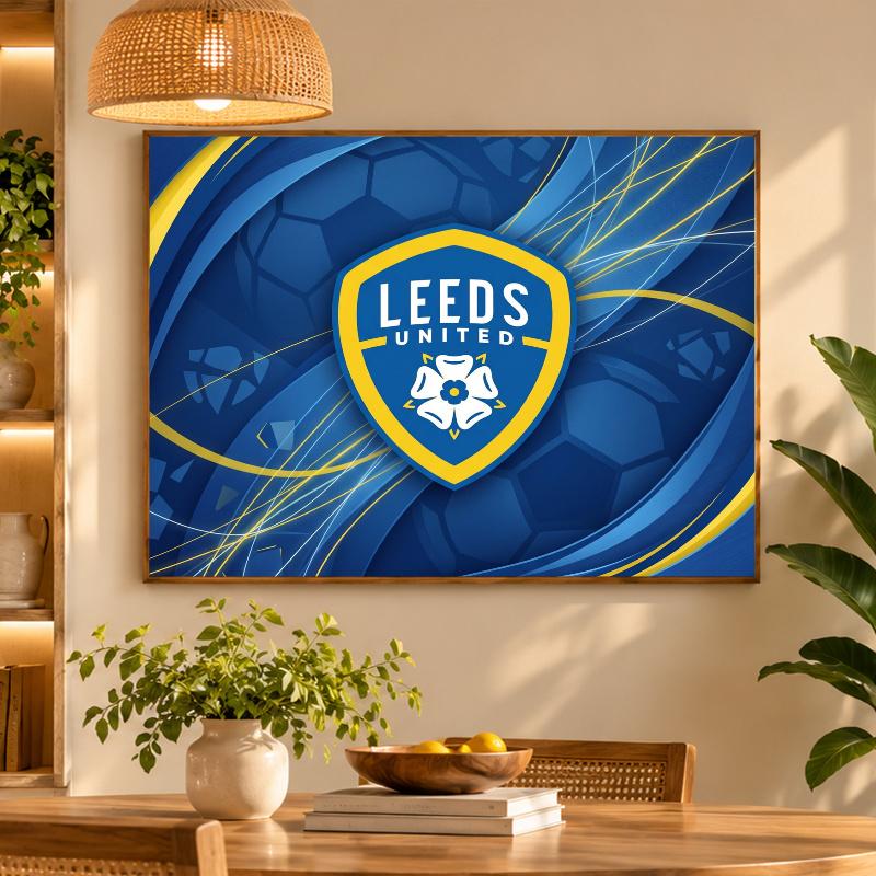 5D Diamond Painting Leeds United Football DIY Full Drill Diamond Art Kit Home Decoration