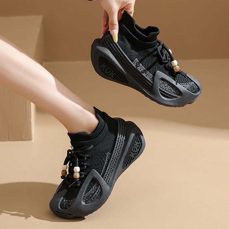 Women Platform Sneakers Casual Sports Shoes Lace Up Breathable Shoes High Quality Outdoor Running Tennis Sneakers Footwear 36-41