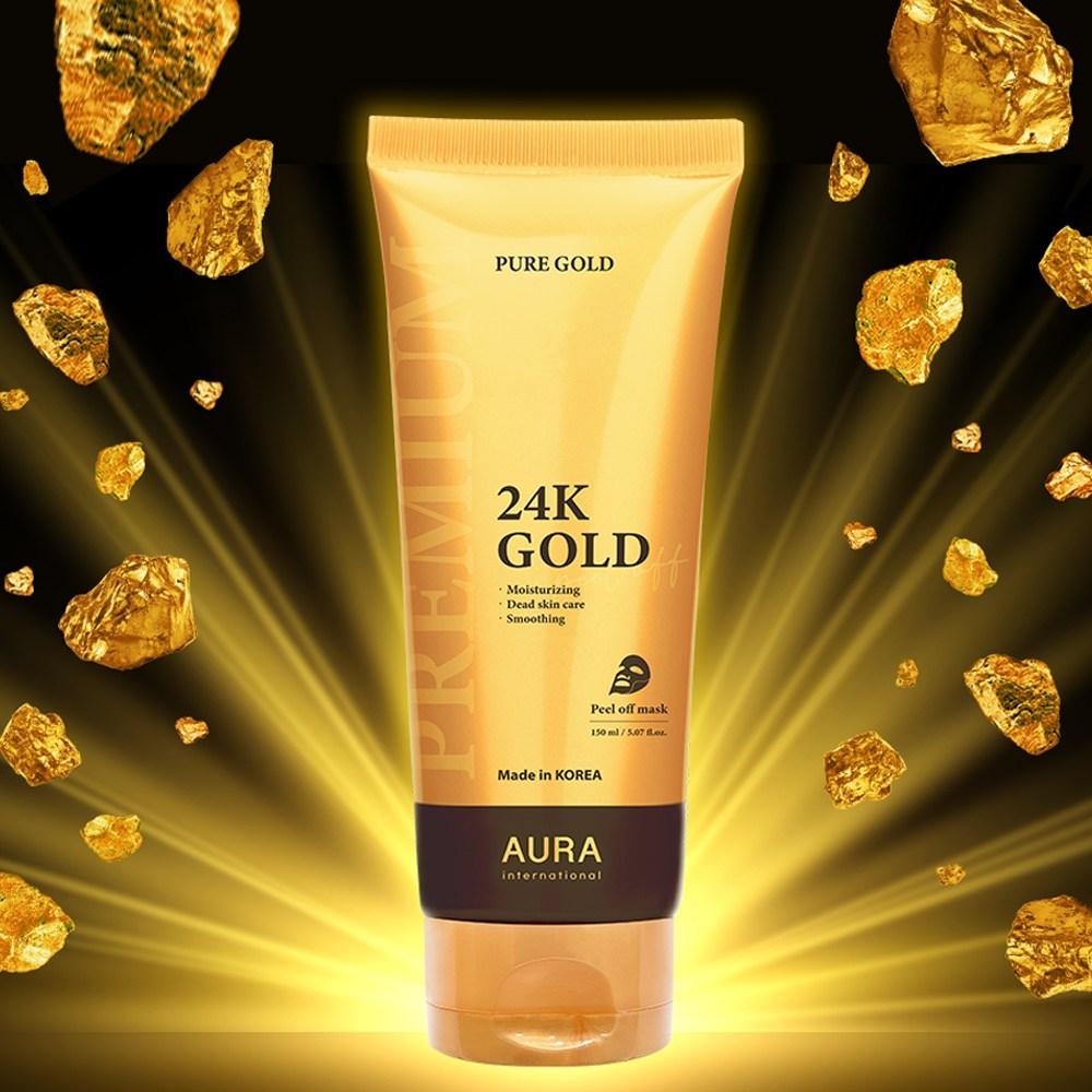 Aura wash-off application pack 24k gold premium peel-off mask, 1 piece