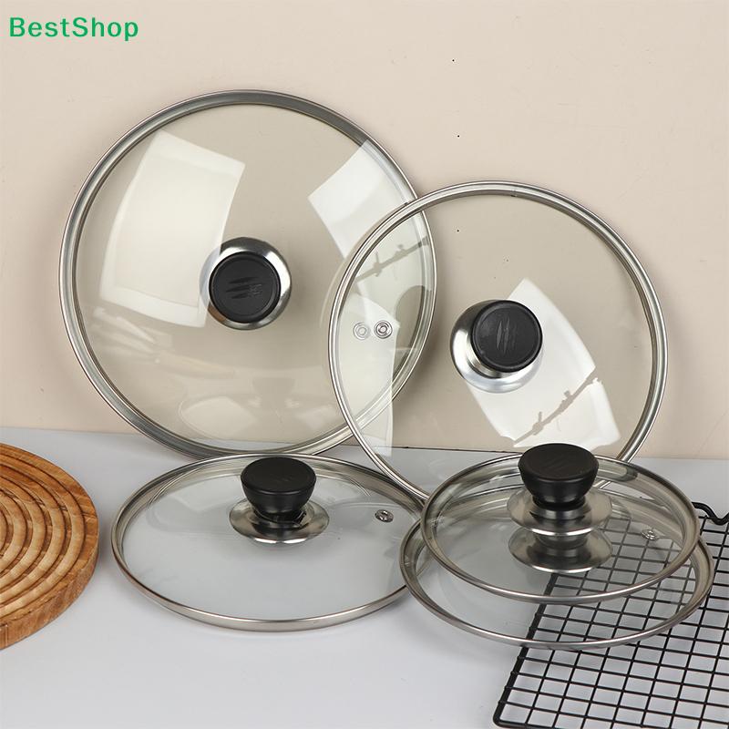 Glass Pot Lids -Universal Transparent Cookware Lids with Stainless Steel Rim,Heat-Resistant Replacement Lids for Pans & Pots