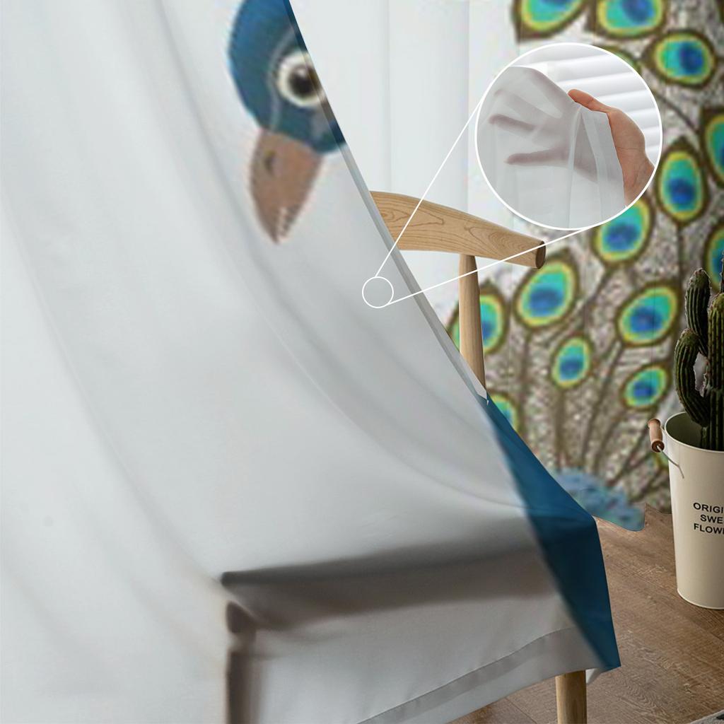 Zasłony okienne z tiulu pawiego do salonu i sypialni, nowoczesne zasłony z organzy szyfonowej, dekoracyjne zasłony