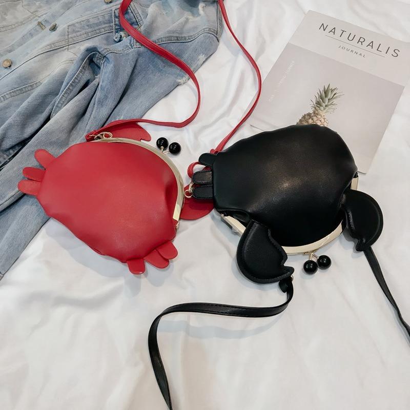 2025 New Niche Design Single Shoulder Crossbody Bag Cute Red Crab Bag Niche Personality Ear Clip Bag for Women