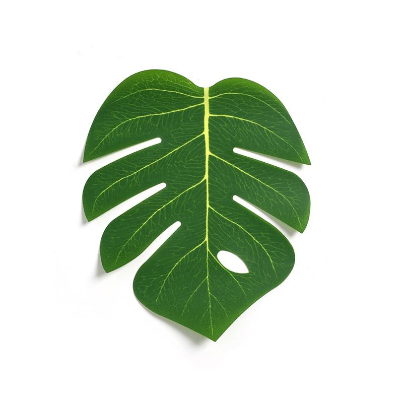 10Pcs Artificial Palm Tropical Leaves Monstera Leaves for Hawaiian Party Beach Table Wedding Baby Shower Birthday Decoration