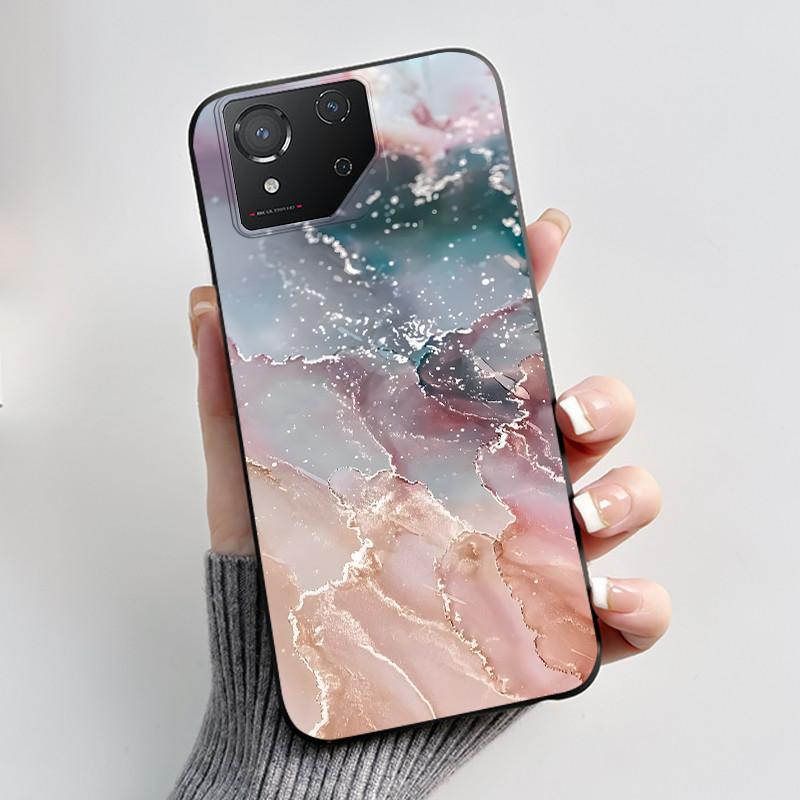 Custodia per Asus ROG Phone 8 Custodia per Telefono ROG 8 Pro Lusso Carino Coniglio Amore Divertente Nero Morbido TPU Silicone Cover Posteriore Protettiva