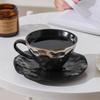 French Luxury Coffee Cups Plate Set, Exquisite High-end Ceramic Mugs, Office Afternoon Tea Cup, Birthday Wedding Souvenirs Mug