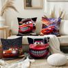 Cartoon Car Lightning M-McQueen MNS P Pillow Case Square Double-Sided Printing Short Plush Sofa Cushion Cover Bedroom Bedside