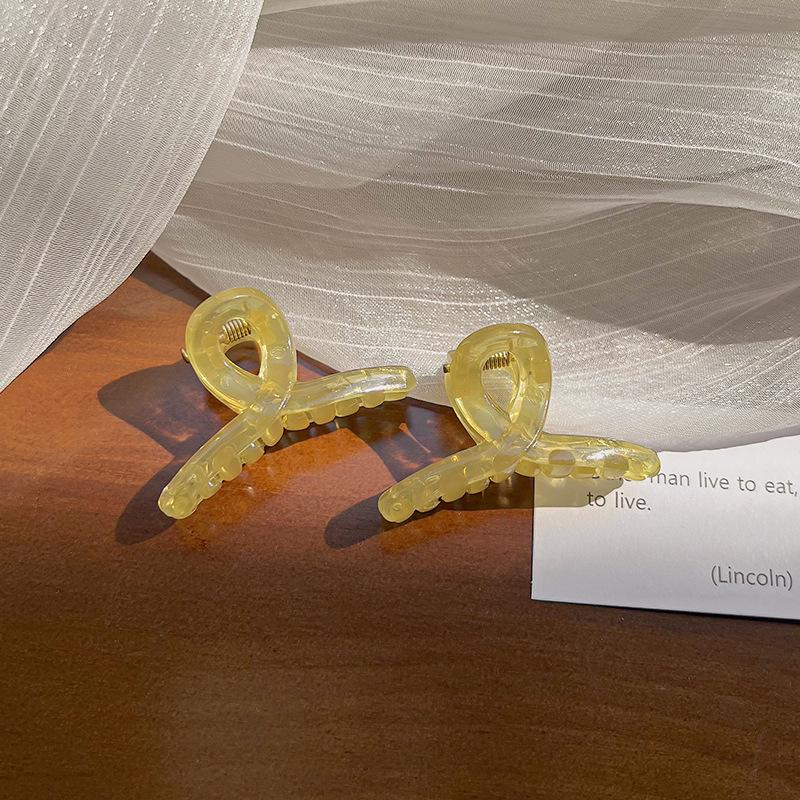 4.5CM Semi-Transparent Jelly Color Claw Clip for Half-Up Hairstyles - Sweet Small Shark Clip Hair Accessory